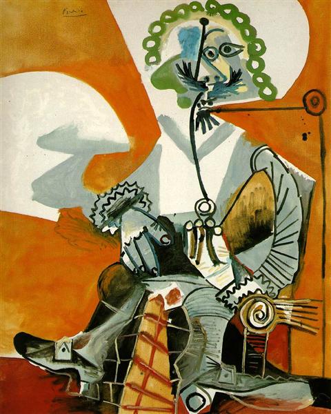 Pablo Picasso Classical Oil Paintings The Man With A Pipe - Click Image to Close